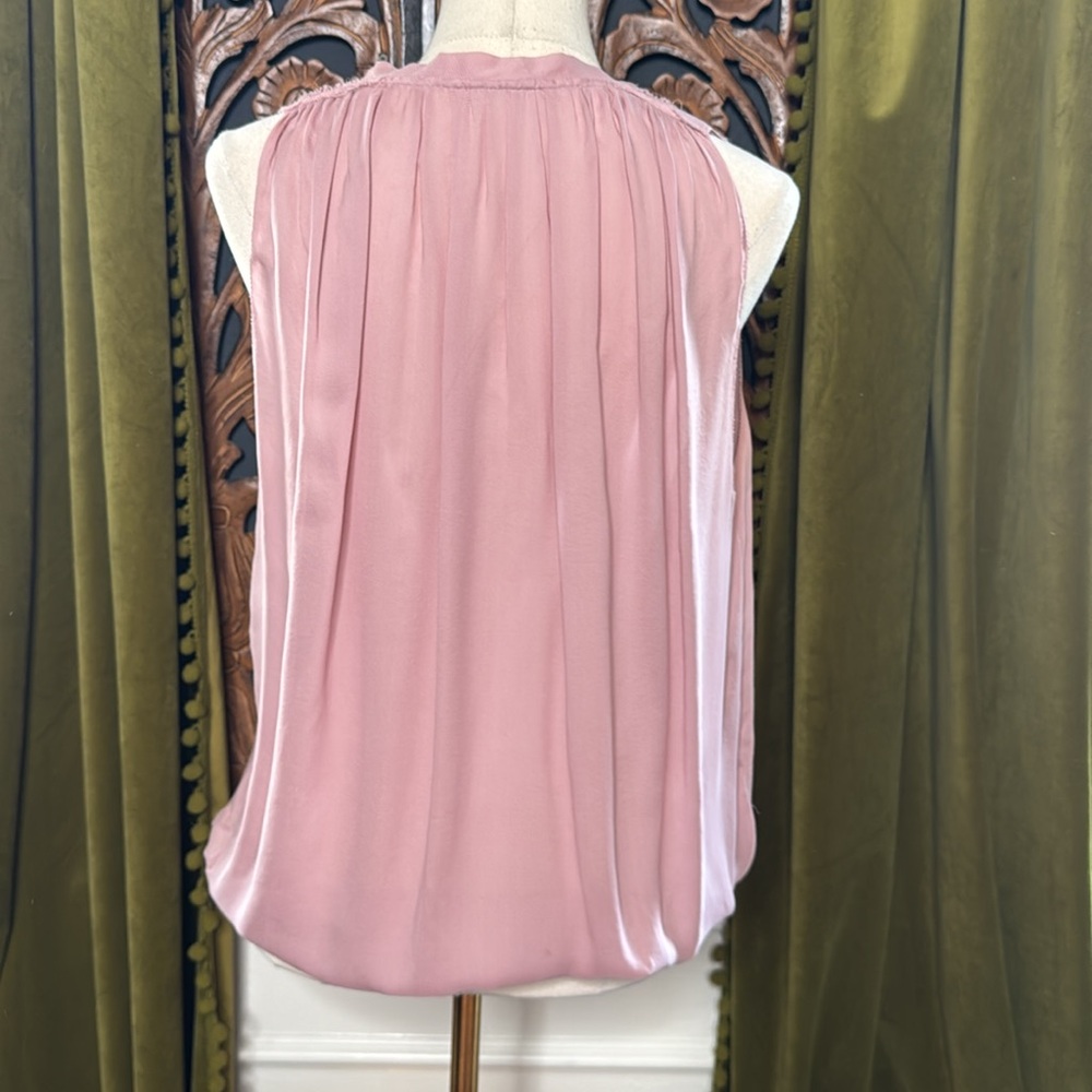 SOLDDDD!! L’AGENCE silk Pink Ruffled Women's Top - Picture 7 of 8